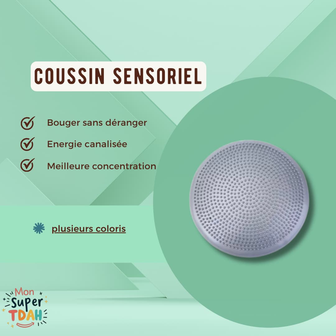 Seka-Planet Kit Sensoriel TDAH Enfant - Coussin D'Équilibre + Bandes Élastiques + EBook Educatif