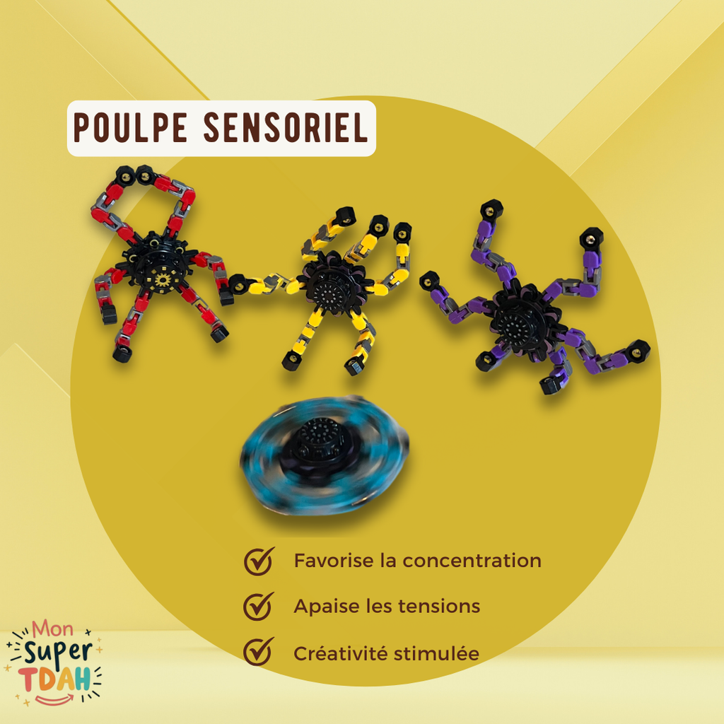 Poulpe Sensoriel TDAH - Apaisement et Concentration