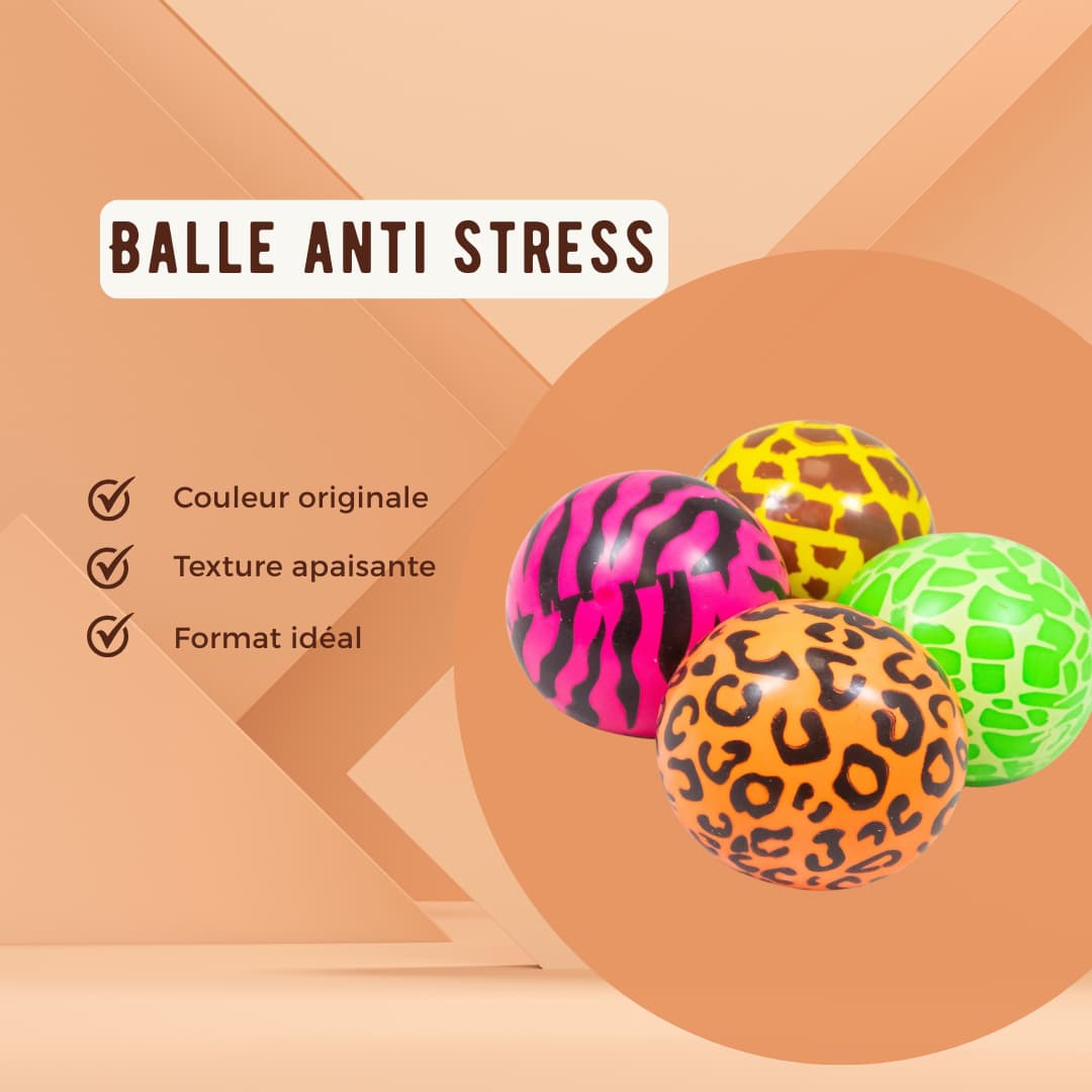 Balle Safari Anti-Stress TDAH - Fidget Sensoriel Liquide Apaisant