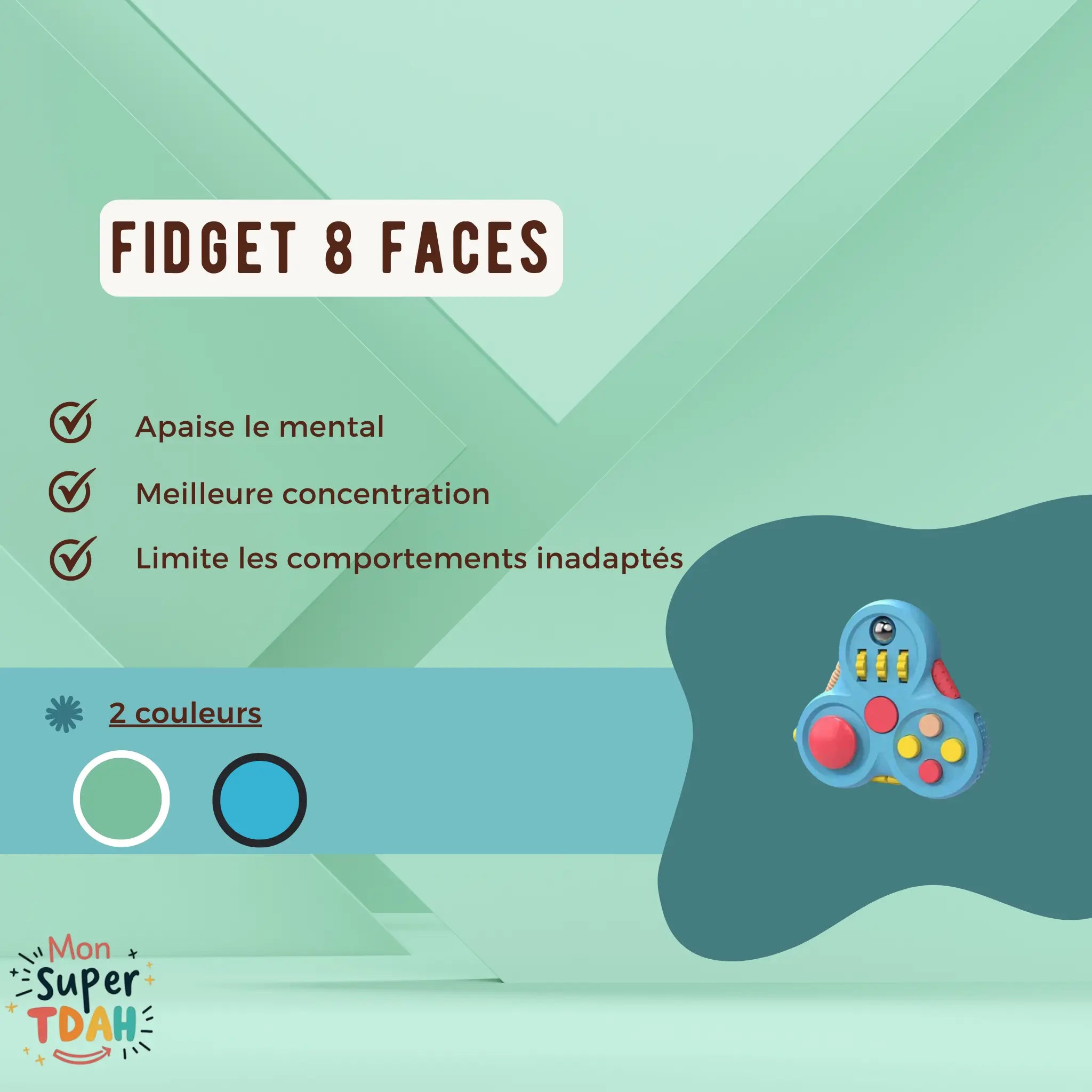 Fidget 8 gestes – outil d’occupation des mains