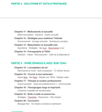 Sommaire parties 4 et 5 - Solutions et outils pratiques, vivre épanoui·e avec son TDAH