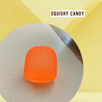 Squishy Candy – 4 coloris disponibles (orange, bleu, rose, violet) – fidget sensoriel doux à presser pour enfants et adultes TDAH