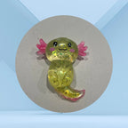 Alphonse l'Axolotl Anti-Stress jaune pailleté — jouet sensoriel fidget toy pour TDAH, anxiété et hypersensibilité