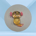 Alphonse l'Axolotl Anti-Stress orange pailleté — jouet sensoriel fidget toy pour TDAH, anxiété et hypersensibilité