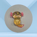 Alphonse l'Axolotl Anti-Stress orange pailleté — jouet sensoriel fidget toy pour TDAH, anxiété et hypersensibilité