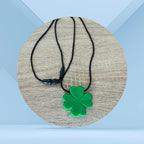 collier trèfle vert fermé 