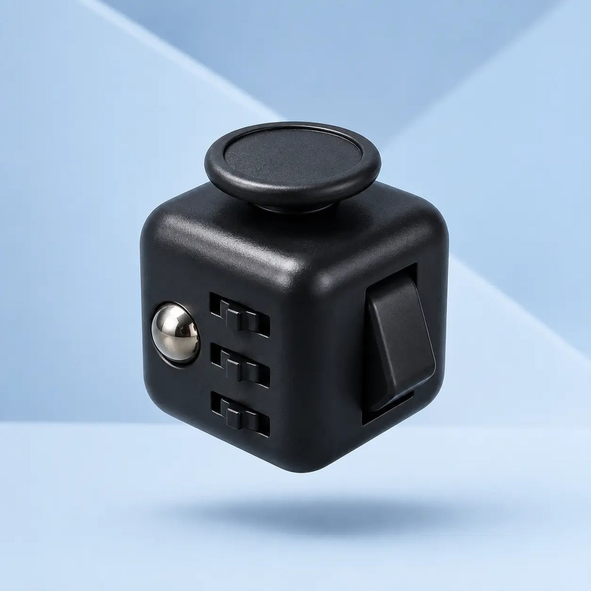 Fidget Cube TDAH coloris noir, cube anti-stress à 6 faces pour occuper les mains
