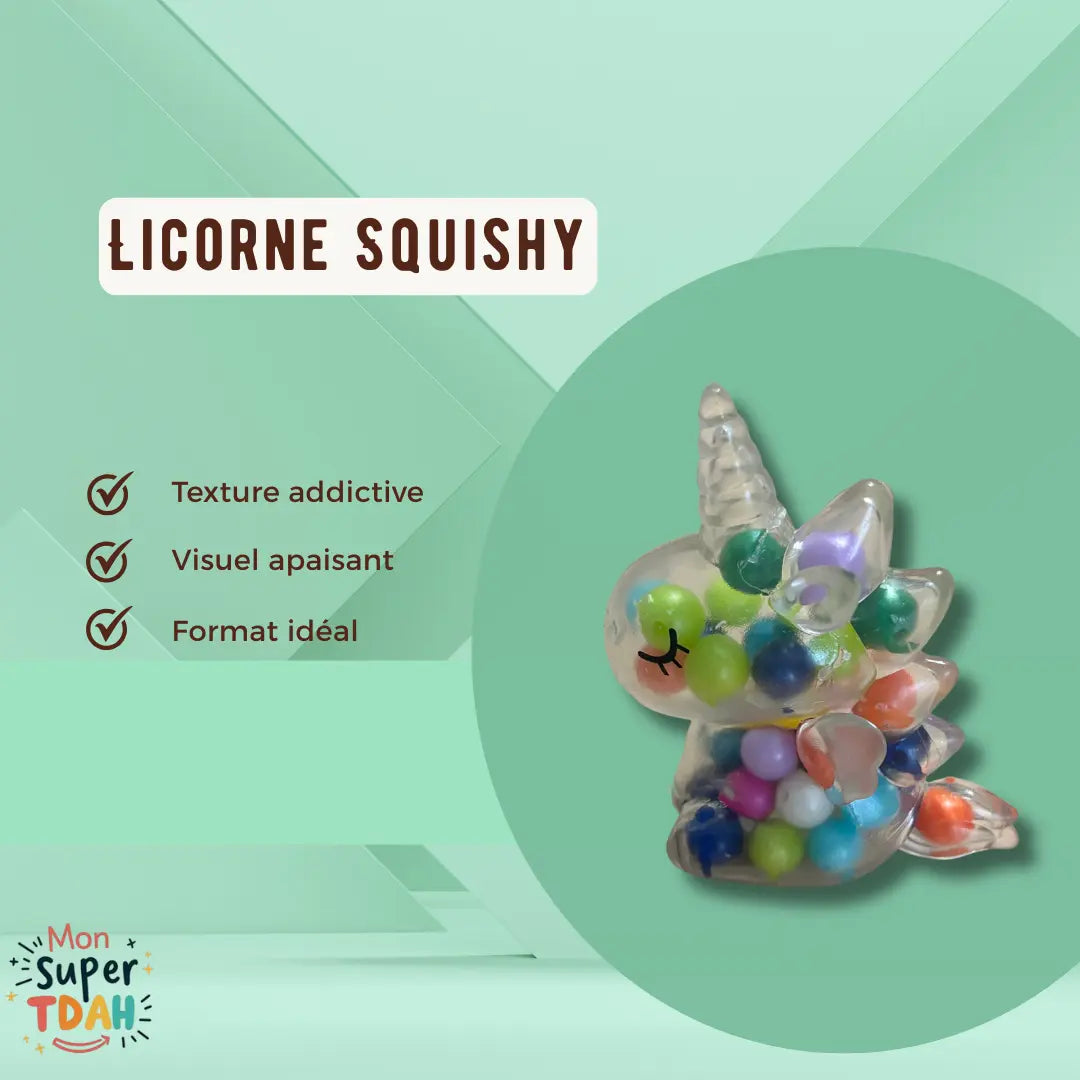 Licorne Anti-Stress TDAH - Billes Sensorielles Apaisantes