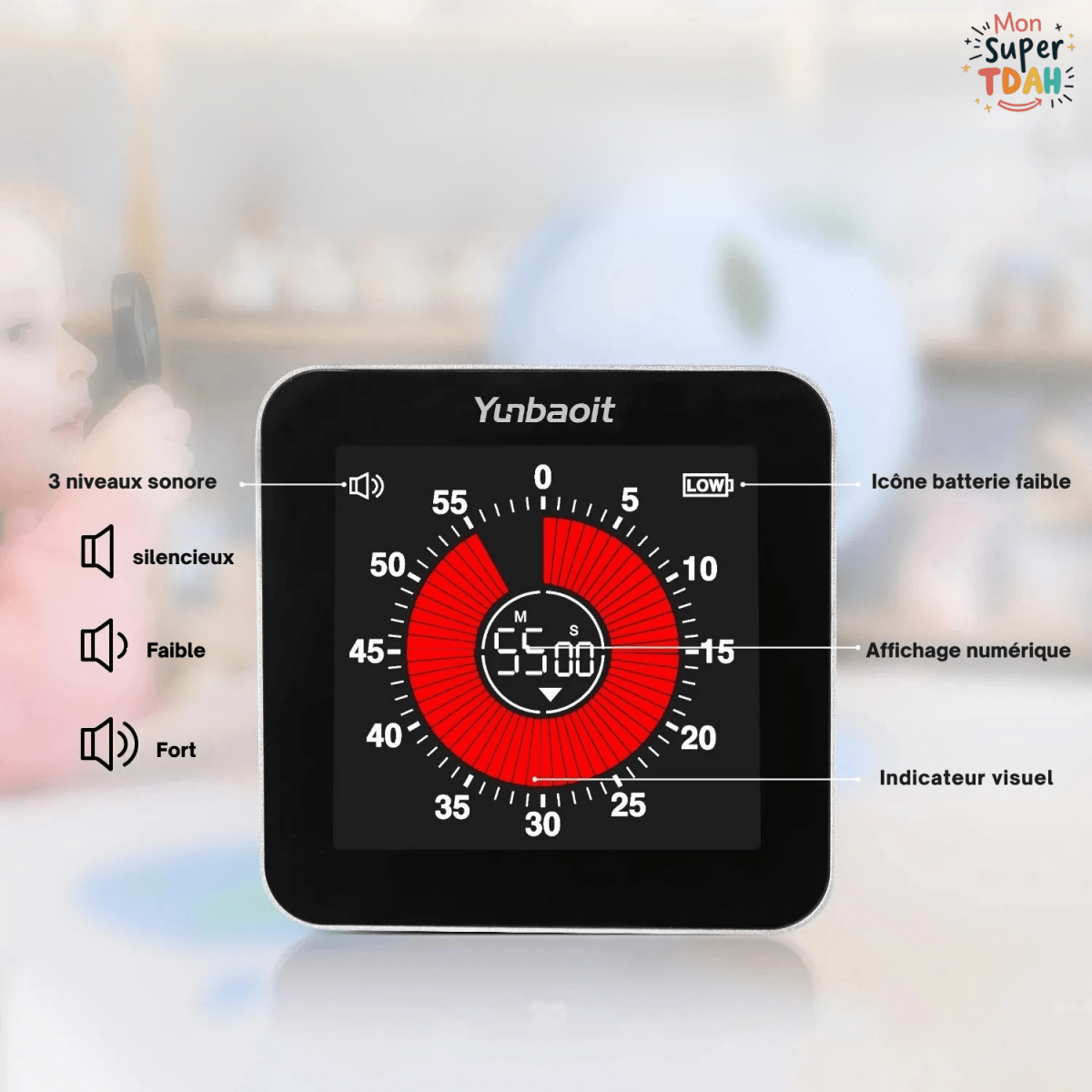 Minuteur LED TDAH – Concentration, autonomie et zéro stress - Mon Super TDAH