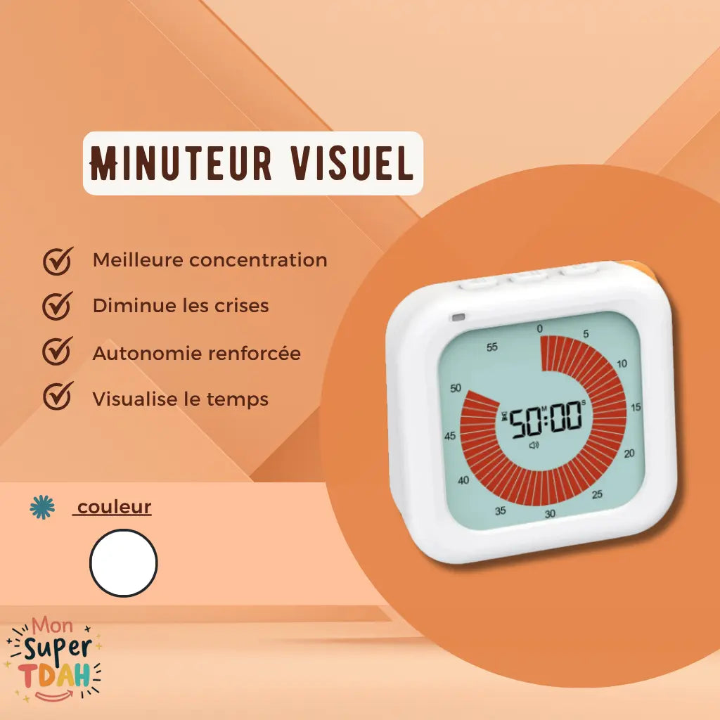 Minuteur visuel pour enfant TDAH