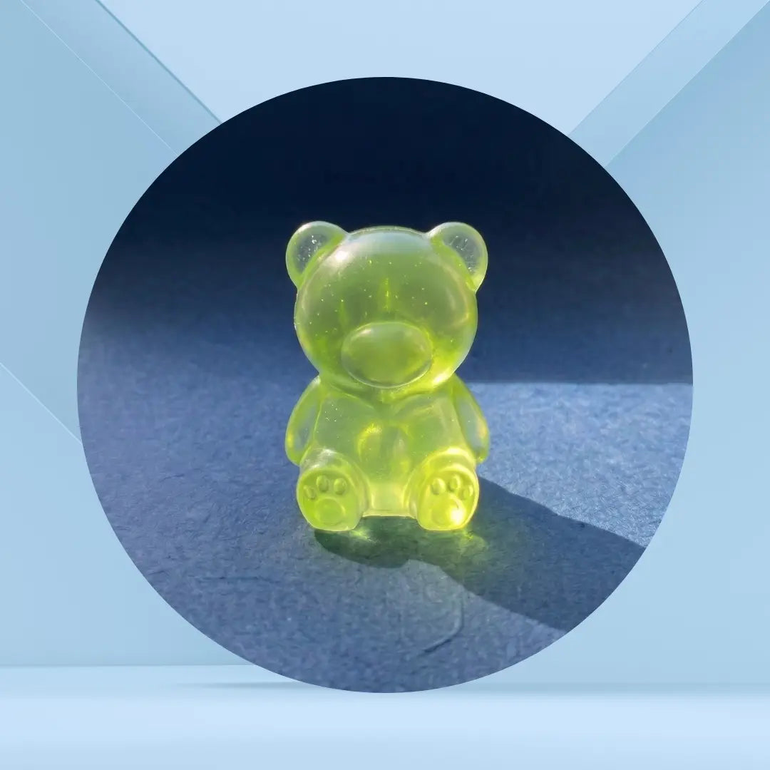 Ourson squishy vert en maltose – fidget à presser anti-stress pour enfants et adultes TDAH