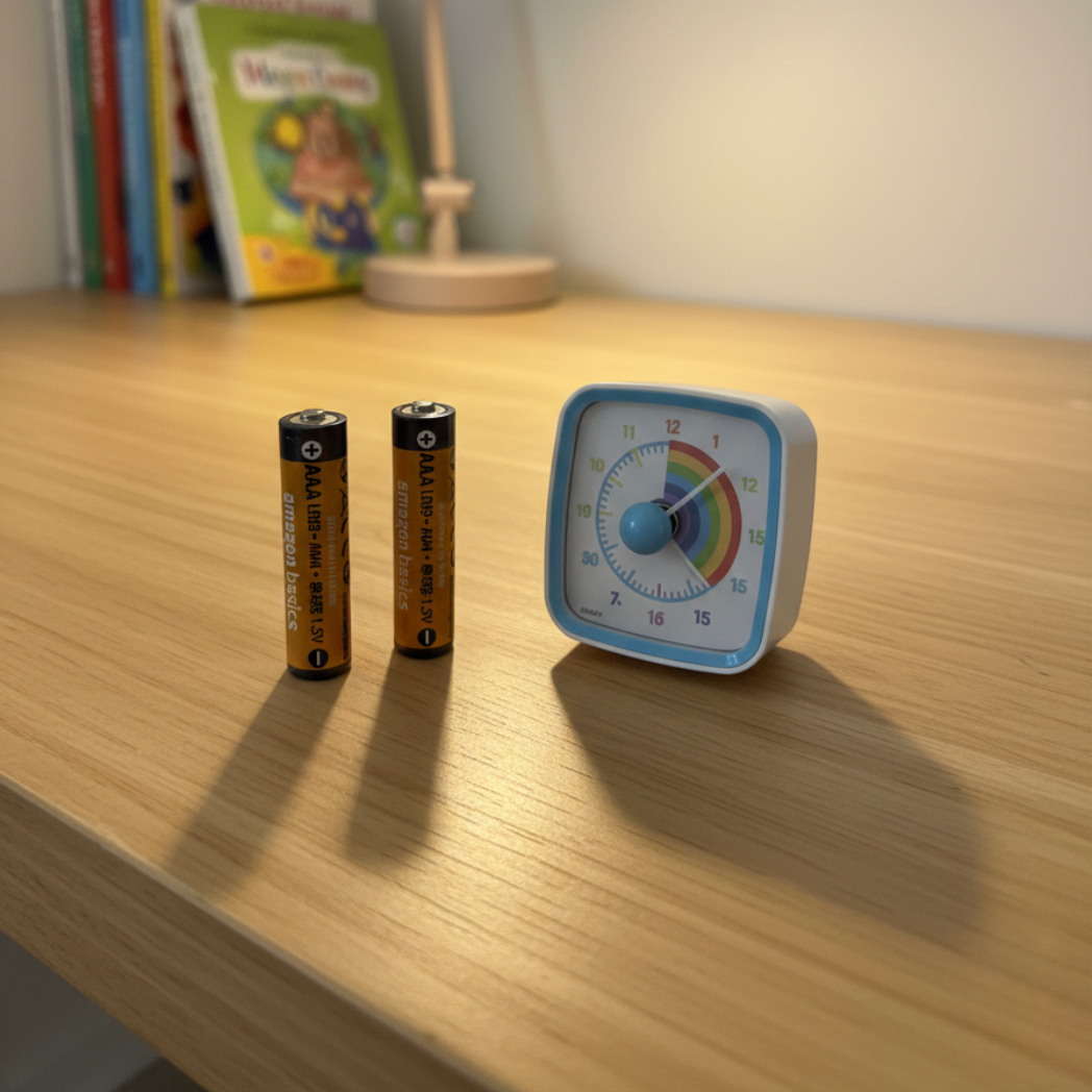 Lot de 2 piles AAA pour minuteur visuel TDAH - Compatible Time Timer et outils sensoriels enfants
