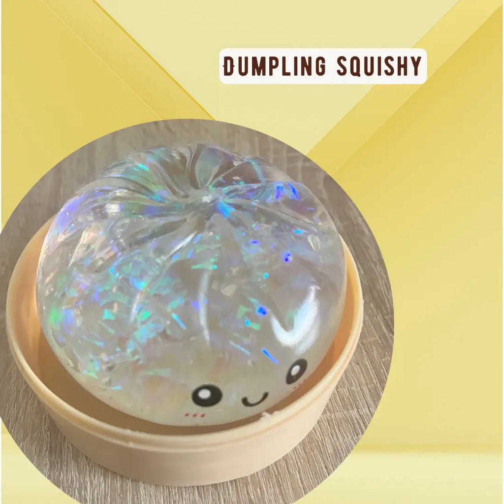 Dumpling squishy – fidget doux et moelleux à presser pour la régulation sensorielle, TDAH et anxiété