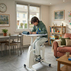 vélo bureau dans un salon 